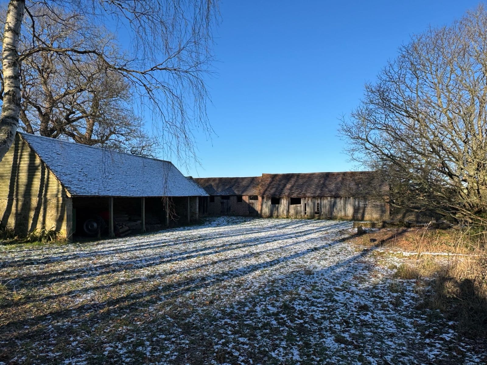 Listed barn for sale in an exceptional rural setting, Hartfield, Kent via The Land Agency